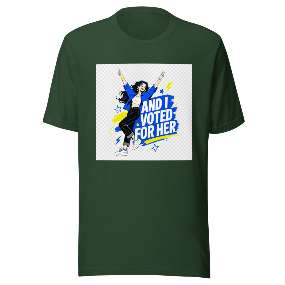 And I Voted For Her Dancing Woman Tee - Image 7