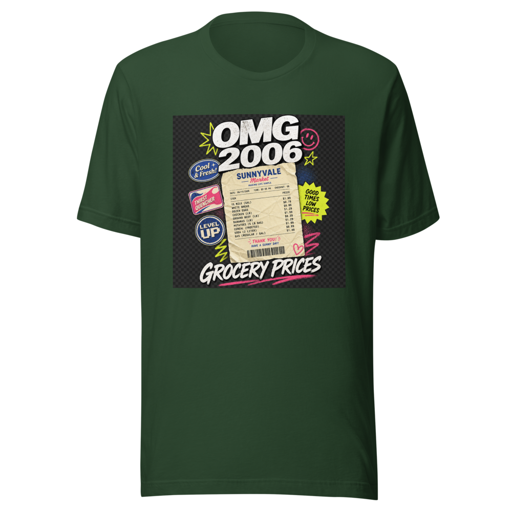 OMG Grocery Receipt 2006 T-Shirt - Image 7