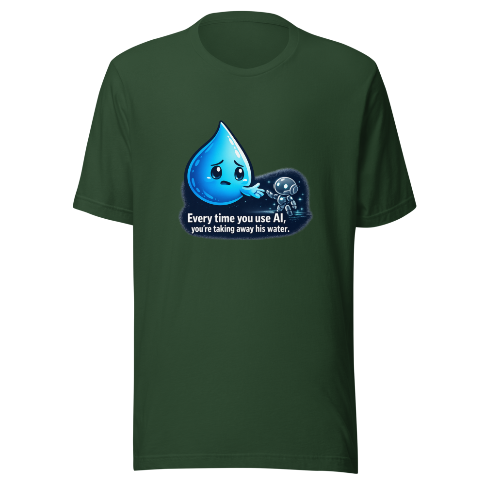 AI Art is Taking Our Jobs Cute Water Drop T-Shirt - Image 7