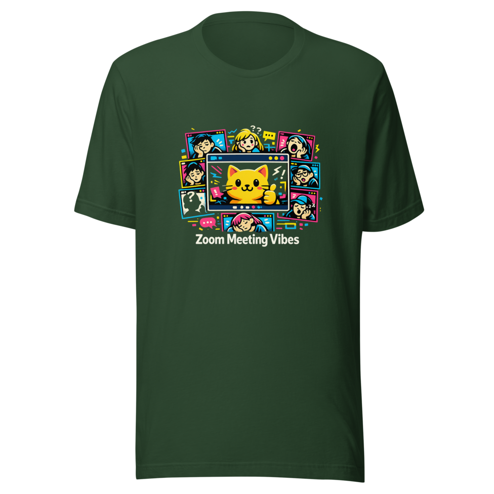 Zoom Meeting Vibes Funny Meme T-Shirt - Image 7
