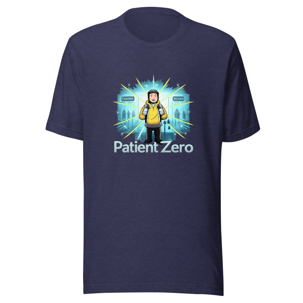 Viral Patient Zero Airport Meme T-Shirt - Image 5