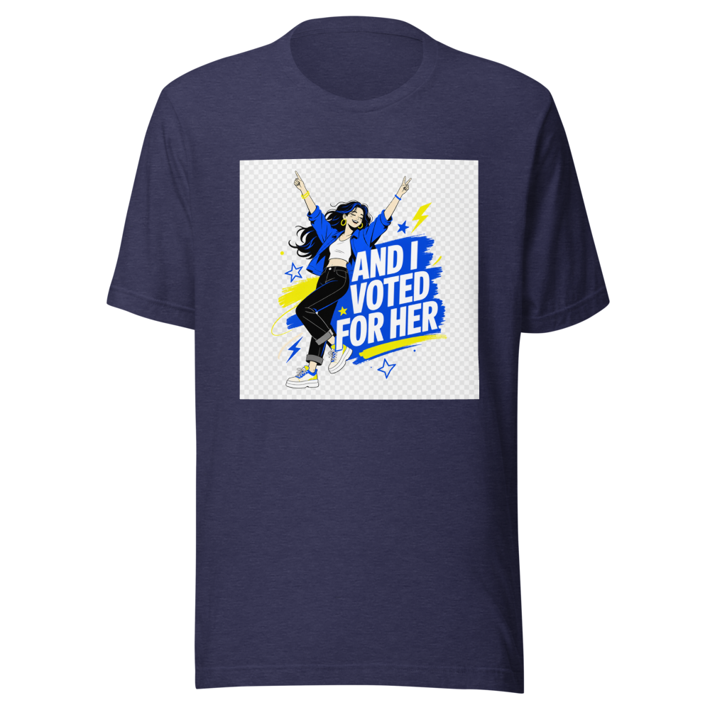 And I Voted For Her Dancing Woman Tee - Image 5