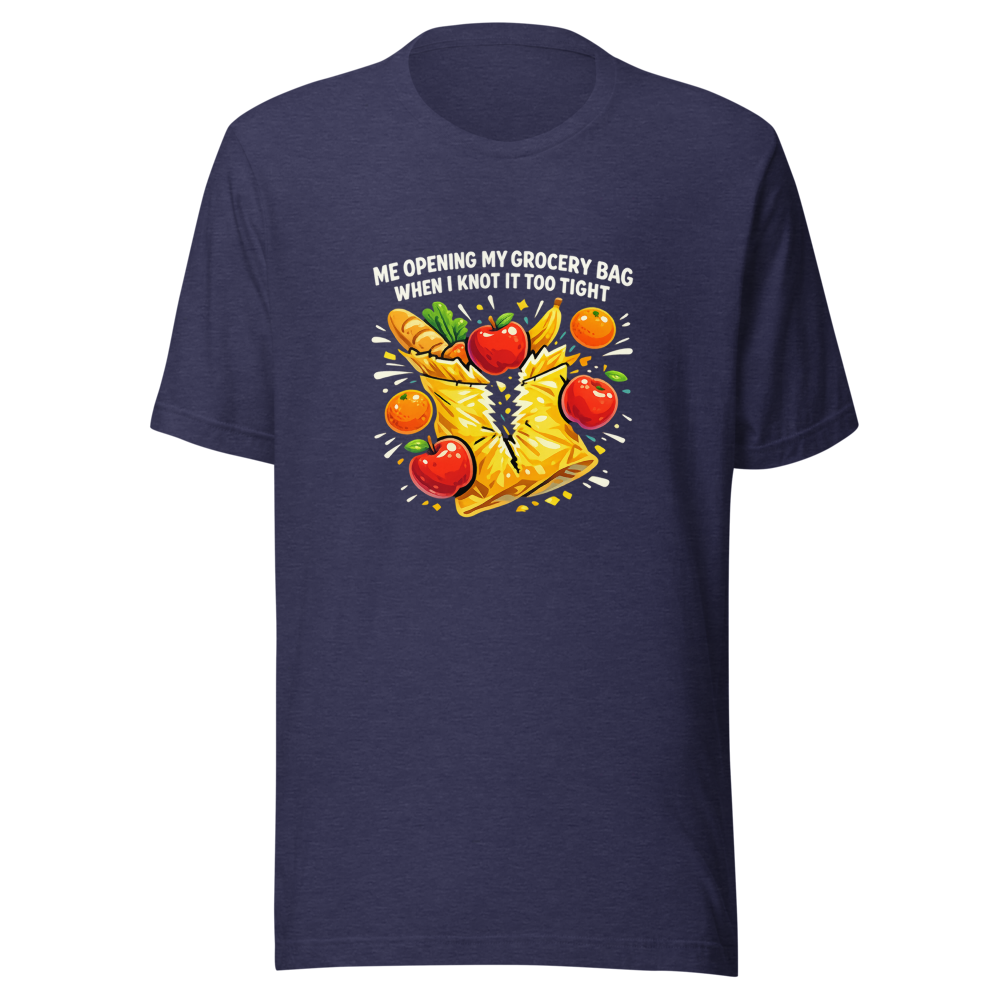 Grocery Bag Burst Funny Meme T-Shirt - Image 5