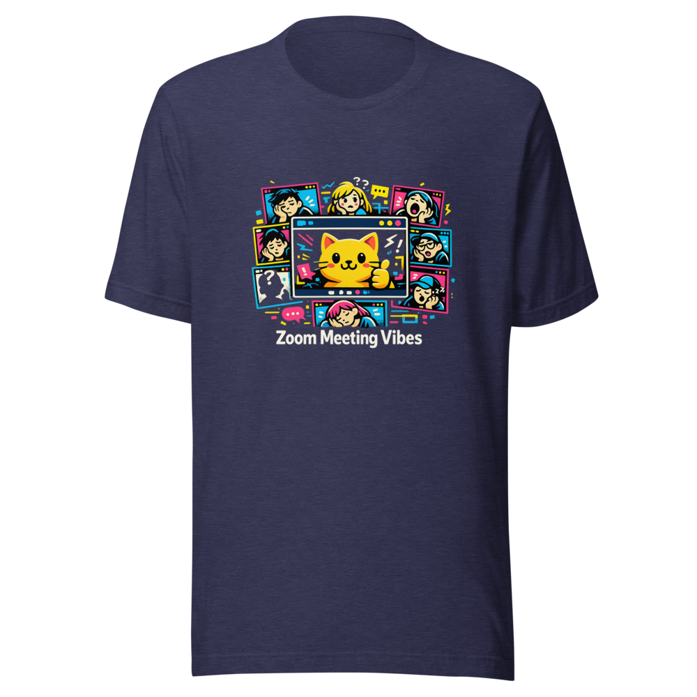 Zoom Meeting Vibes Funny Meme T-Shirt - Image 5