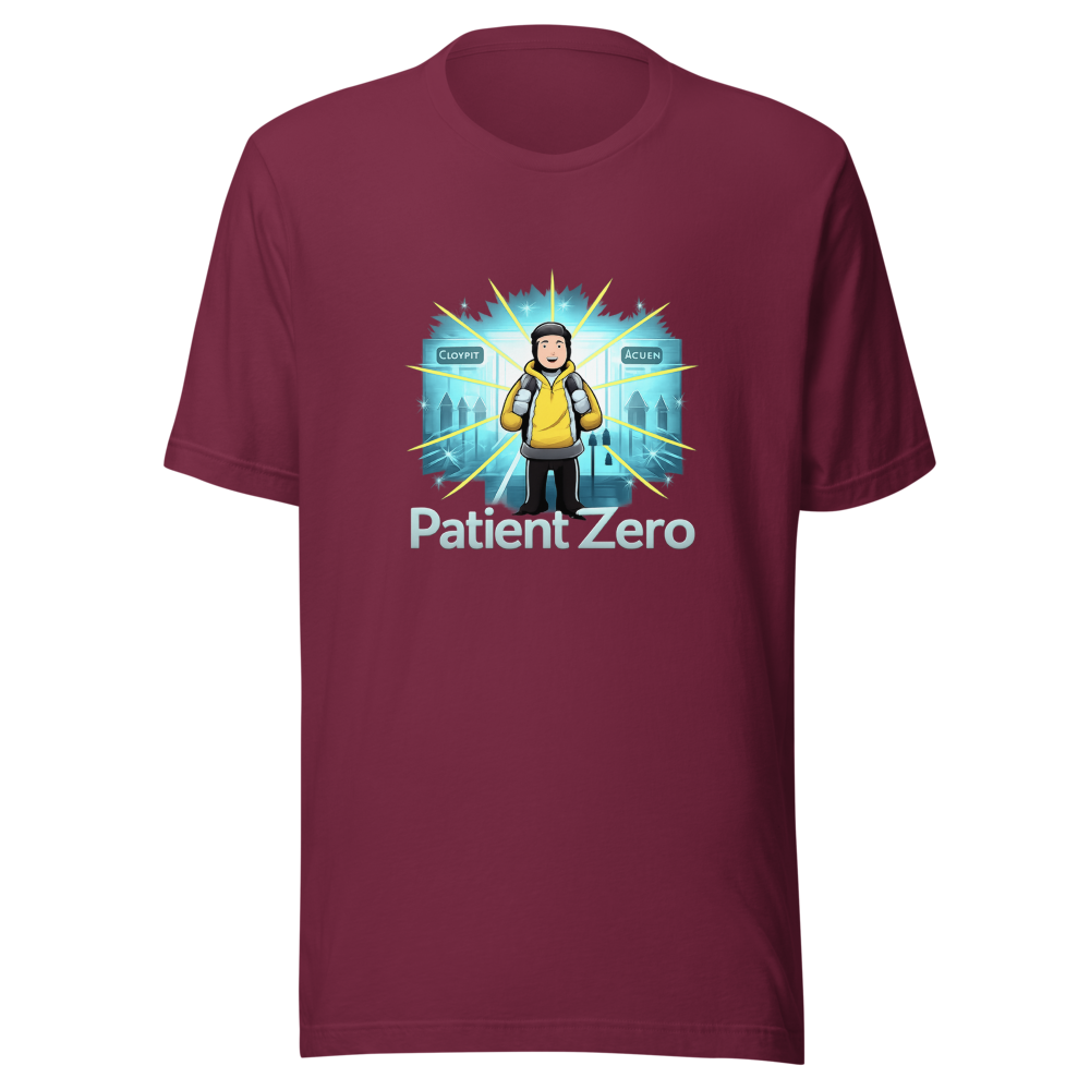 Viral Patient Zero Airport Meme T-Shirt - Image 6