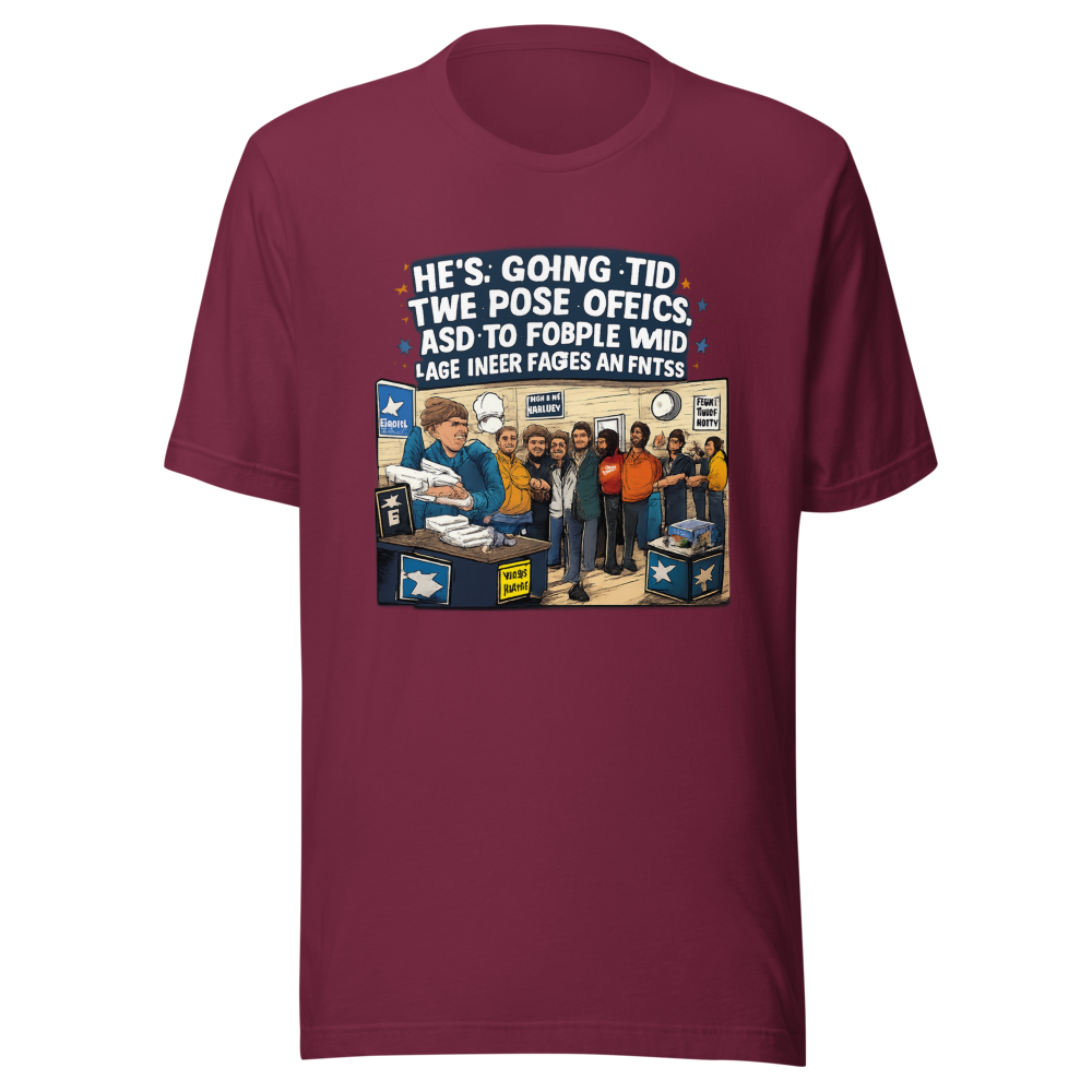 Post Office Line Meme T-Shirt - Image 6