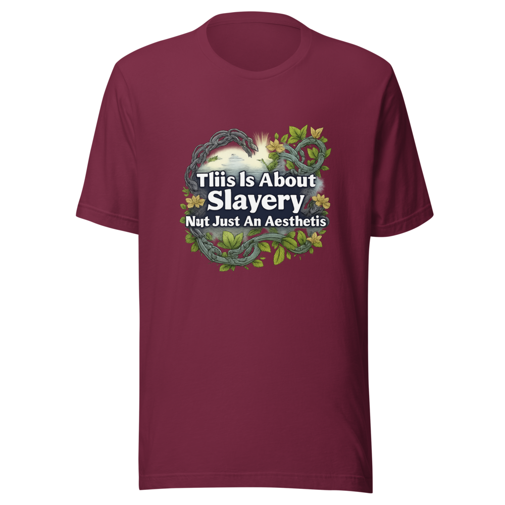 Slavery Not Aesthetic Quote Tee - Image 6