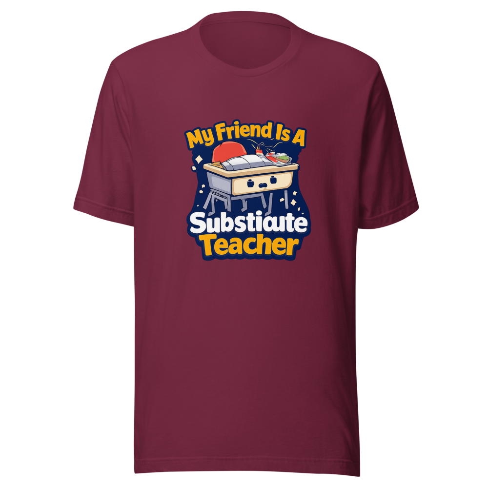 Substitute Teacher Vibes Funny Quote T-Shirt - Image 6