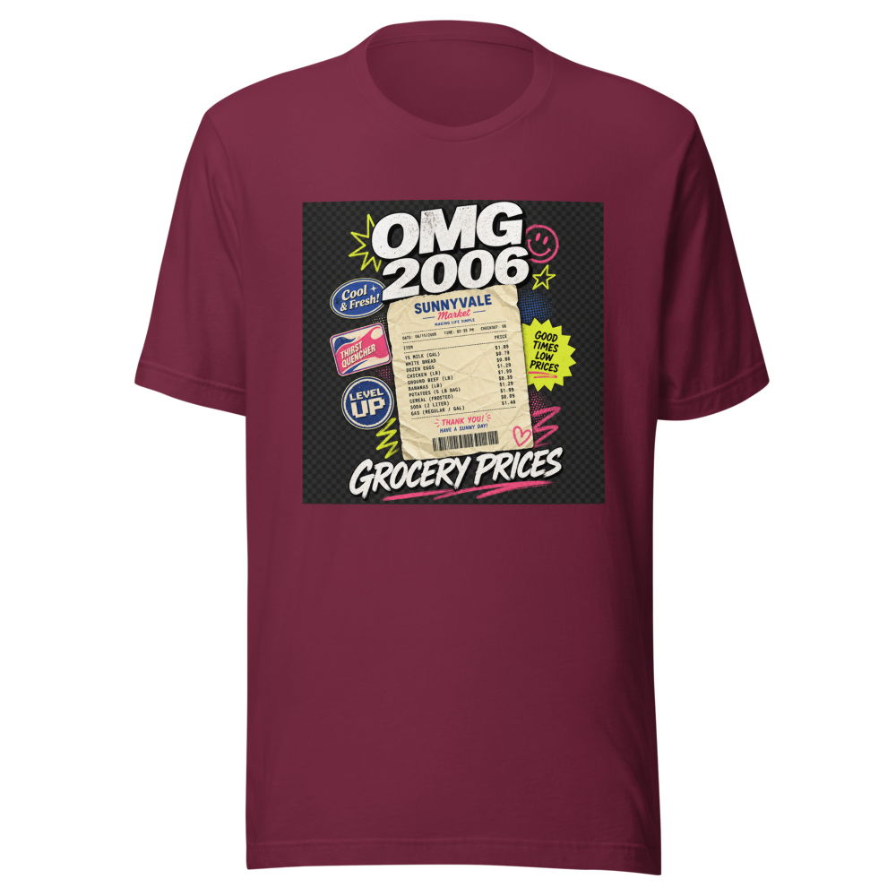 OMG Grocery Receipt 2006 T-Shirt - Image 6
