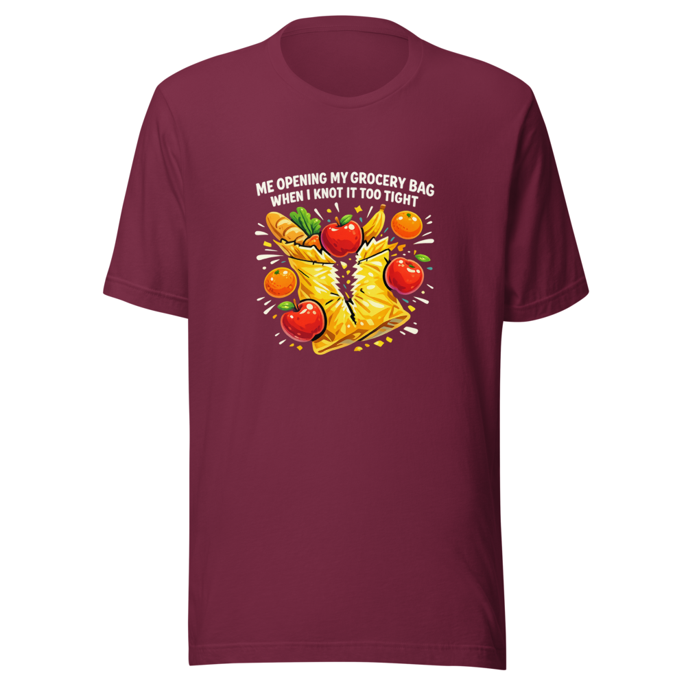Grocery Bag Burst Funny Meme T-Shirt - Image 6