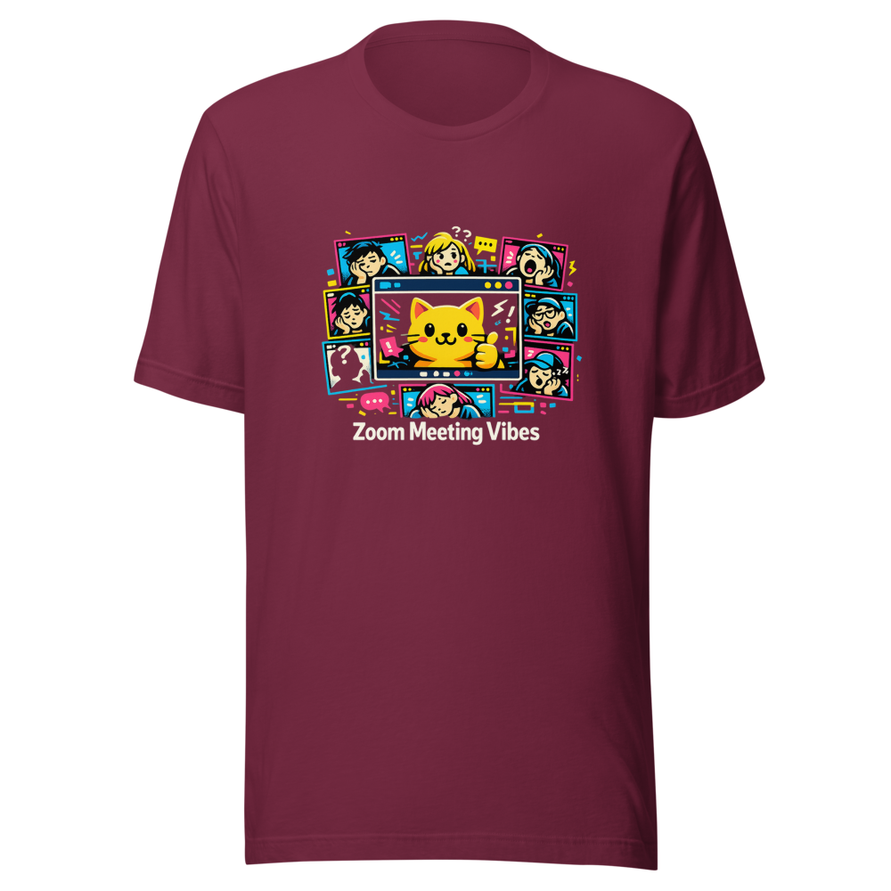 Zoom Meeting Vibes Funny Meme T-Shirt - Image 6