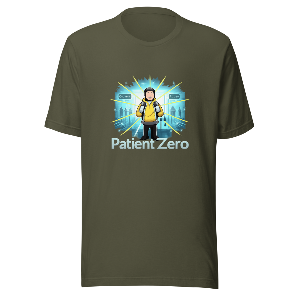 Viral Patient Zero Airport Meme T-Shirt - Image 10