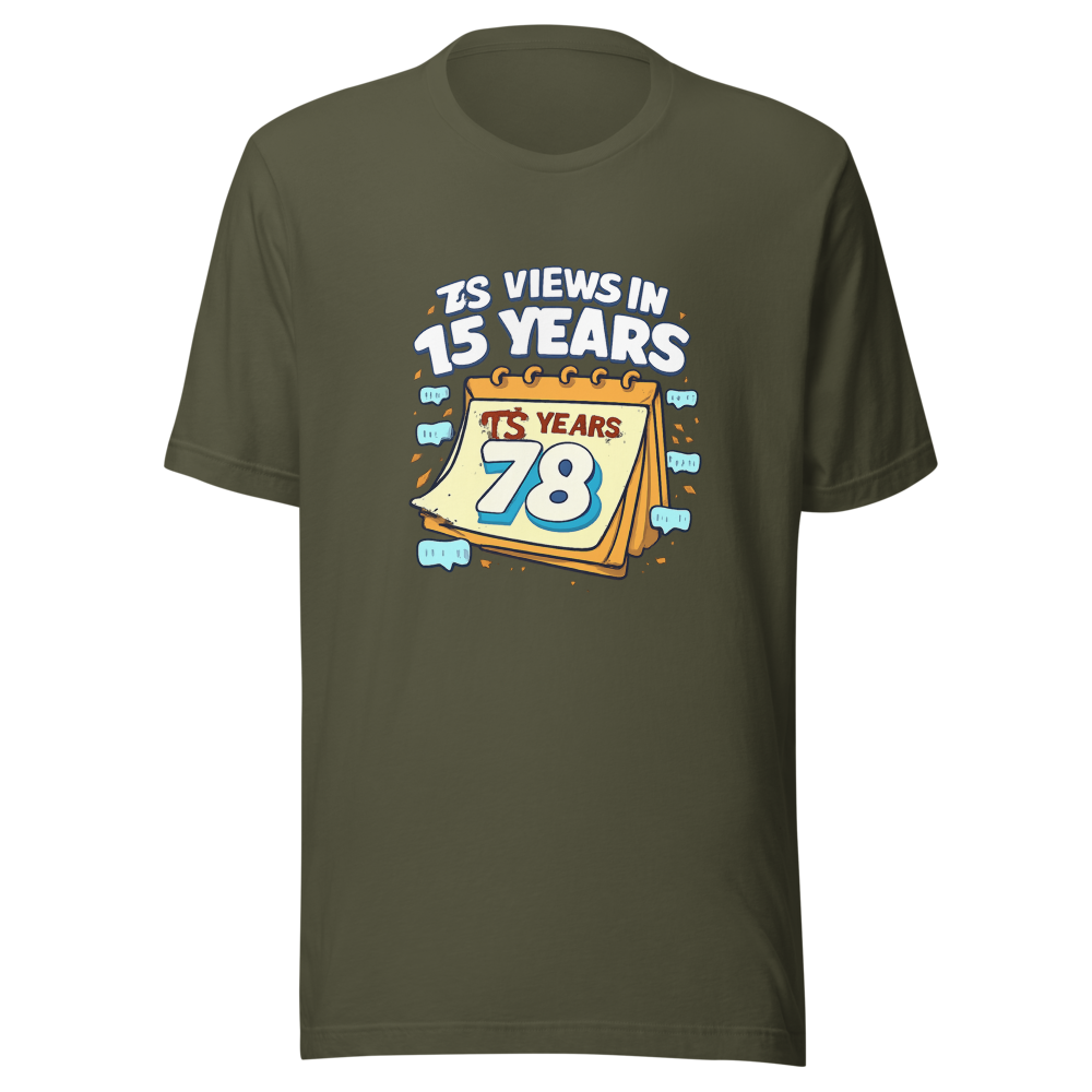 15 Years 78 Views Viral Meme T-Shirt - Image 10