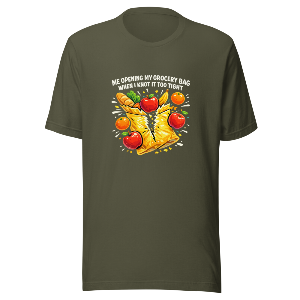 Grocery Bag Burst Funny Meme T-Shirt - Image 10