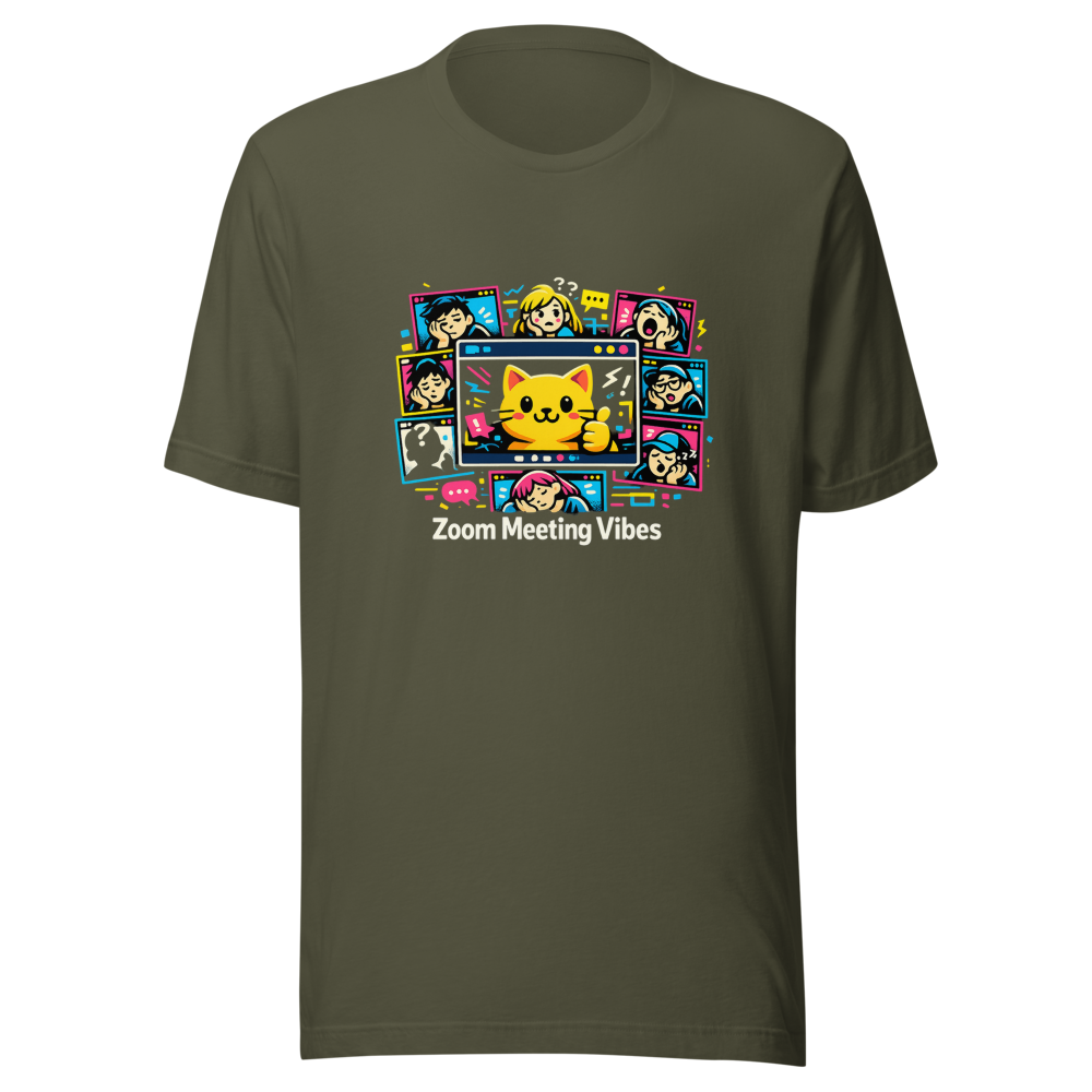 Zoom Meeting Vibes Funny Meme T-Shirt - Image 10