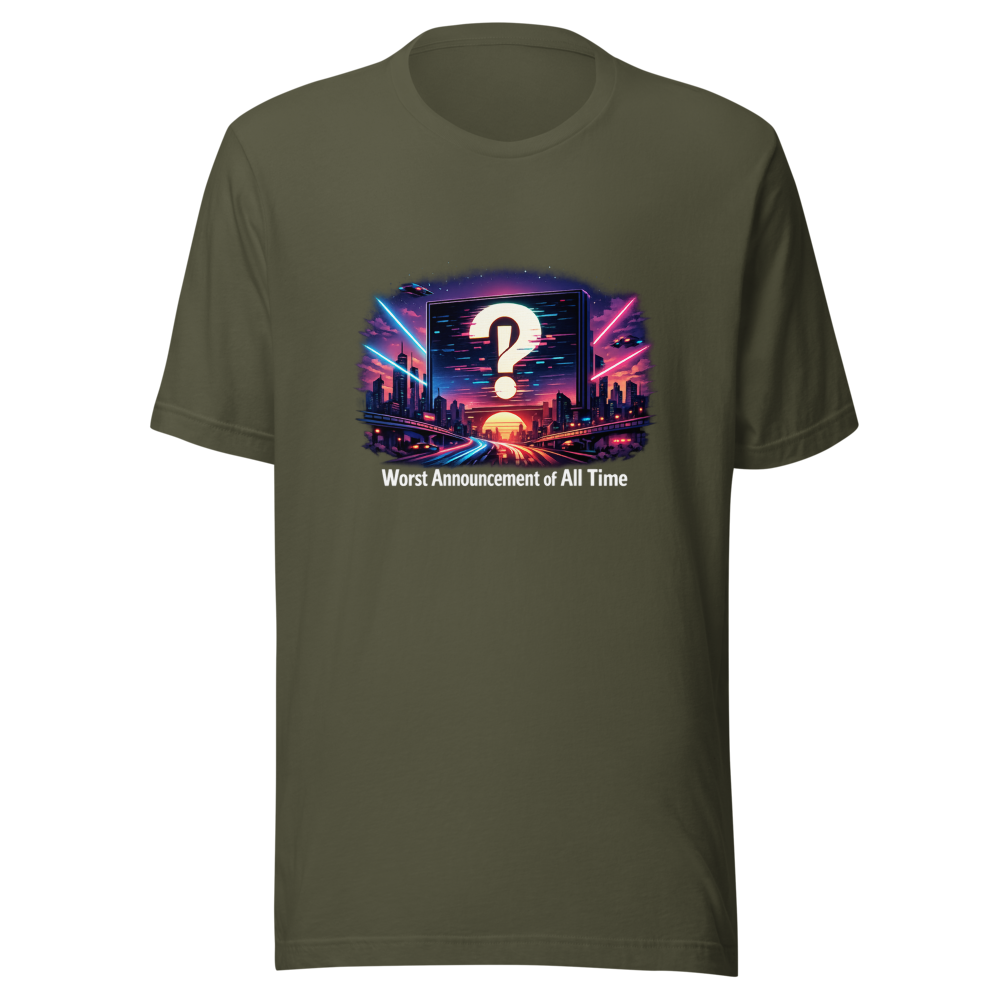 Worst Announcement Ever Tee - Viral Meme T-Shirt - Image 10