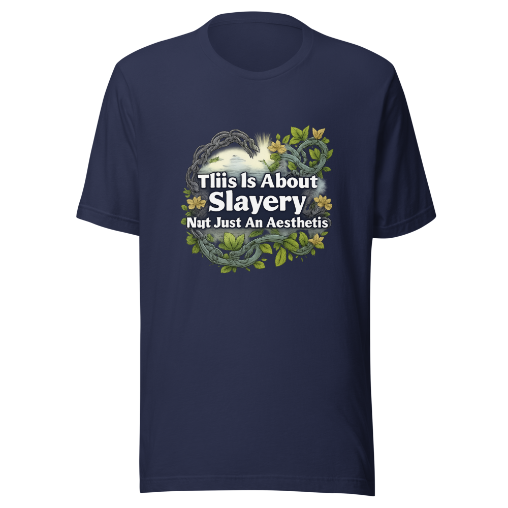 Slavery Not Aesthetic Quote Tee - Image 4