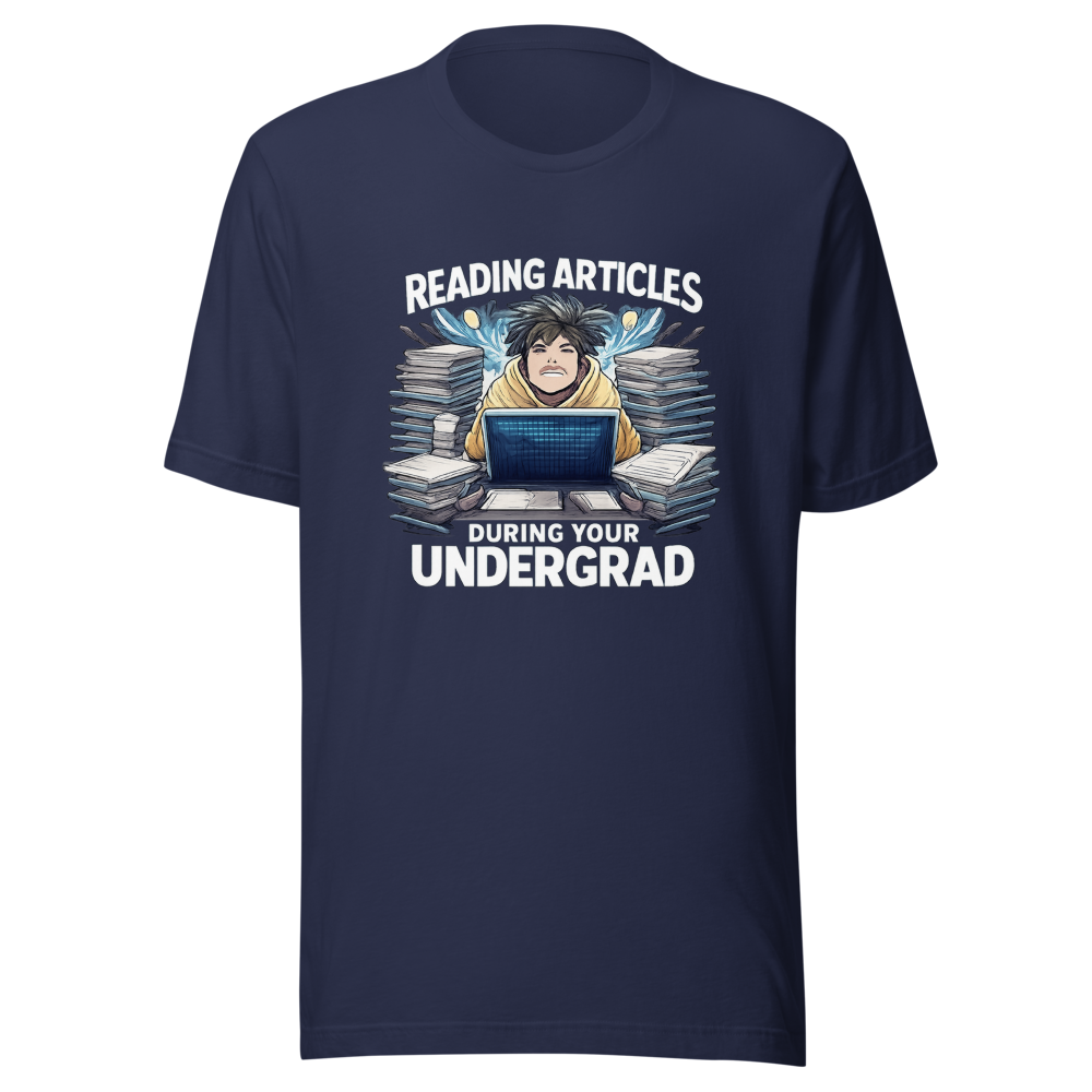 Undergrad Reading Life Funny College Student T-Shirt - Image 4
