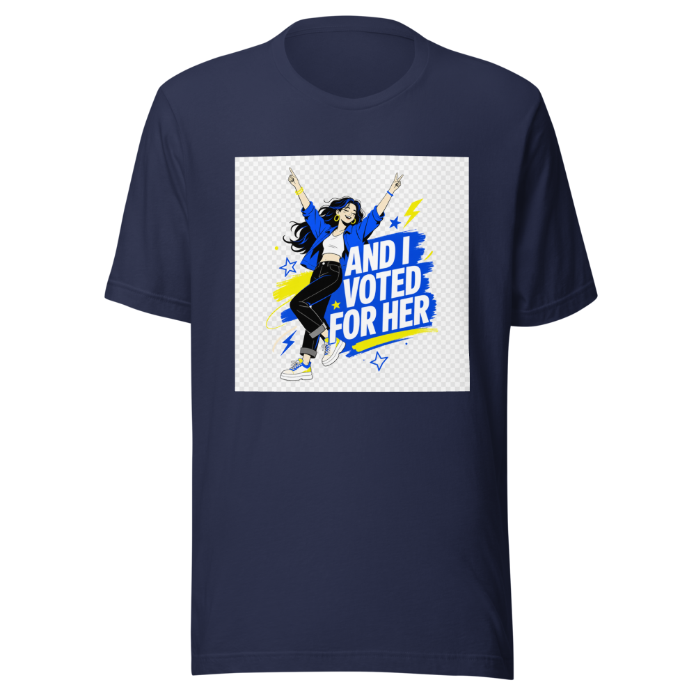 And I Voted For Her Dancing Woman Tee - Image 4
