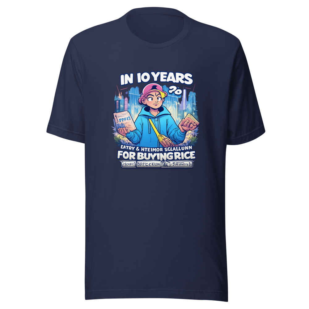 Gen Alpha Rice vs. Sawdust Future Meme T-Shirt - Image 4