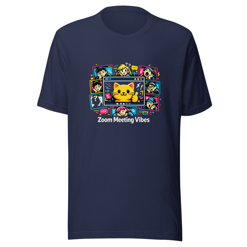 Zoom Meeting Vibes Funny Meme T-Shirt - Image 4