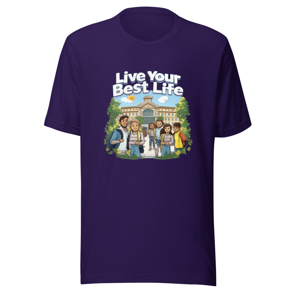 Live Your Best Life Community College Vibes Tee - Image 3