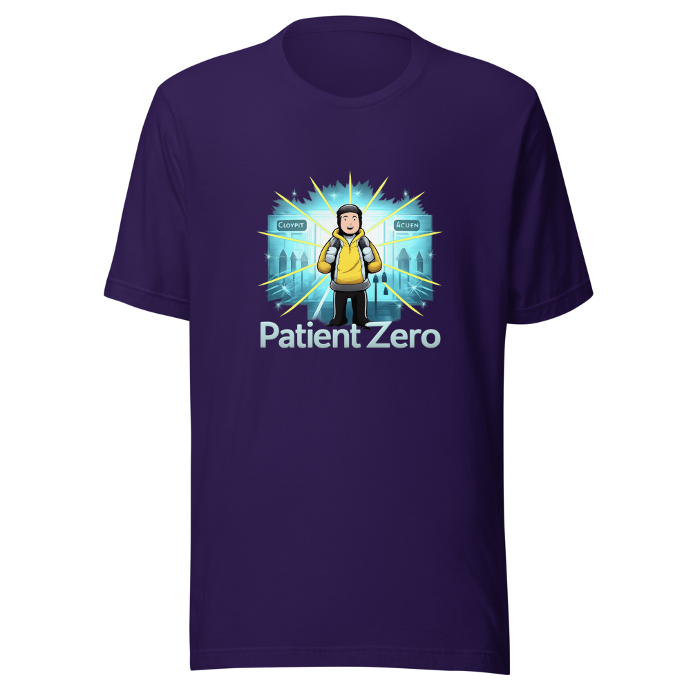 Viral Patient Zero Airport Meme T-Shirt - Image 3
