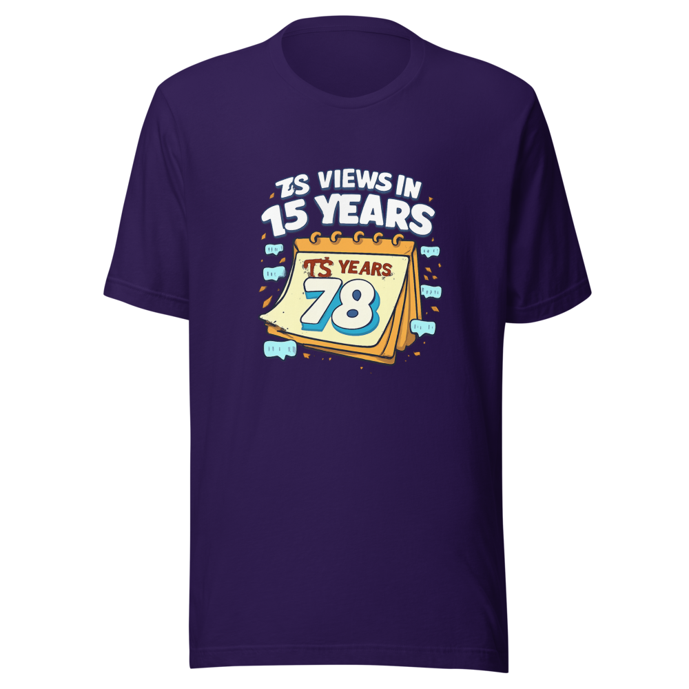 15 Years 78 Views Viral Meme T-Shirt - Image 3