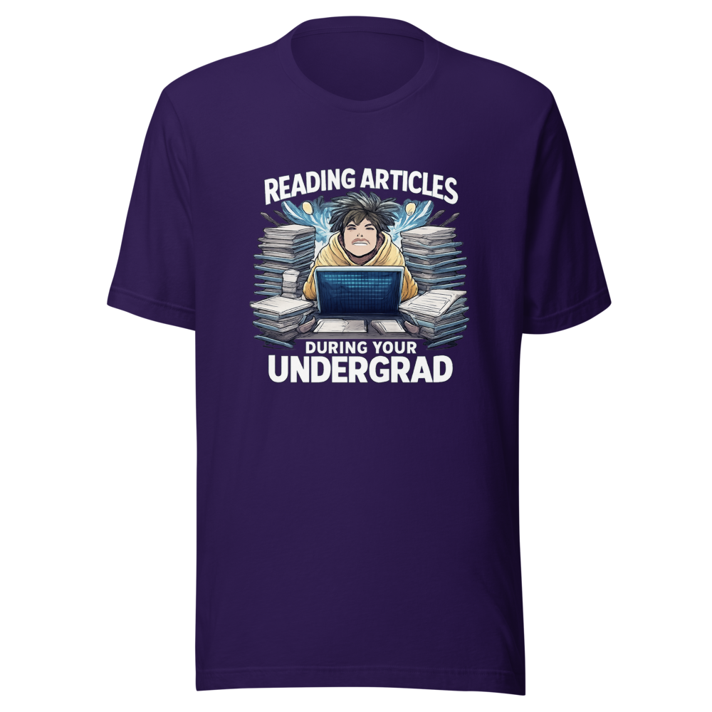 Undergrad Reading Life Funny College Student T-Shirt - Image 3