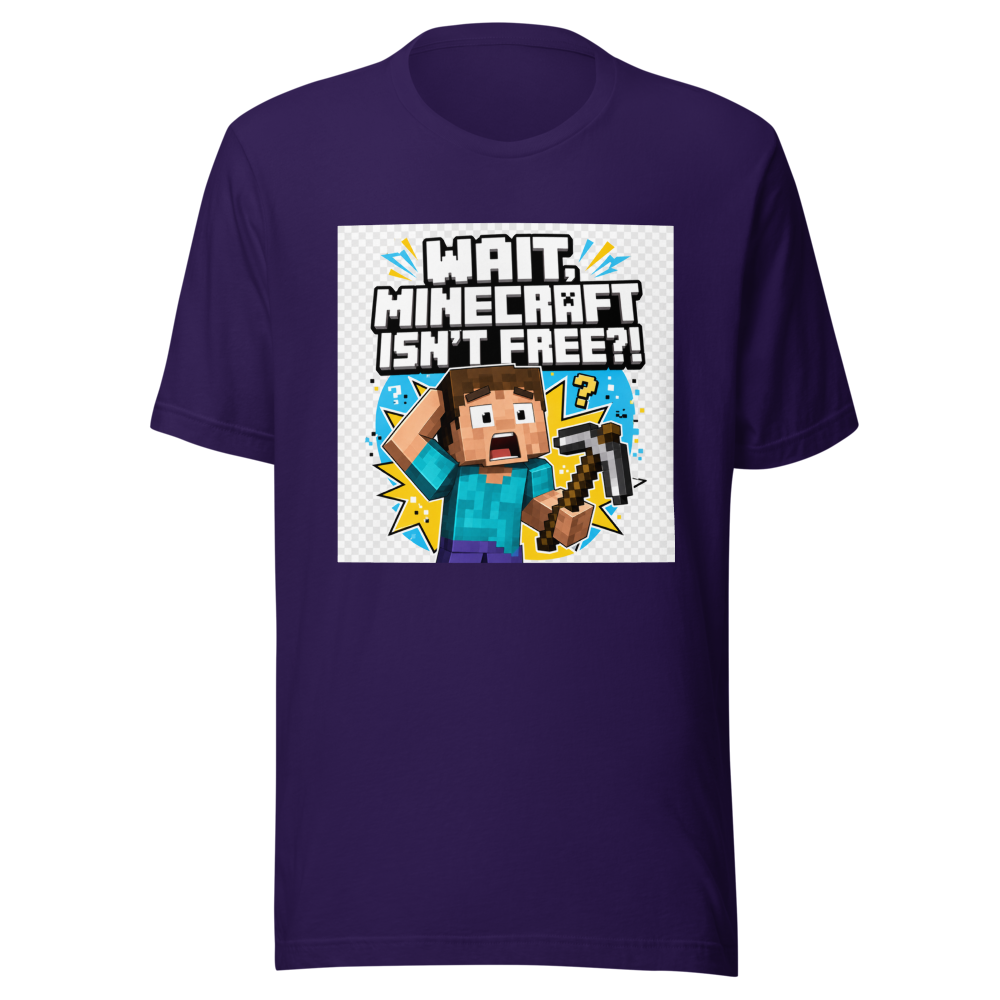 Minecraft Isn't Free? OMG! Funny Gaming T-Shirt - Image 3