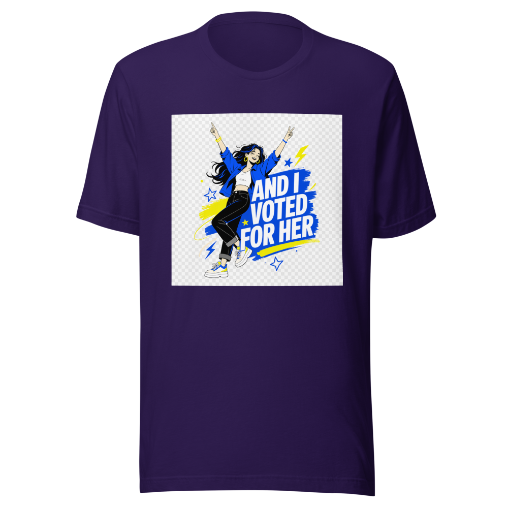 And I Voted For Her Dancing Woman Tee - Image 3