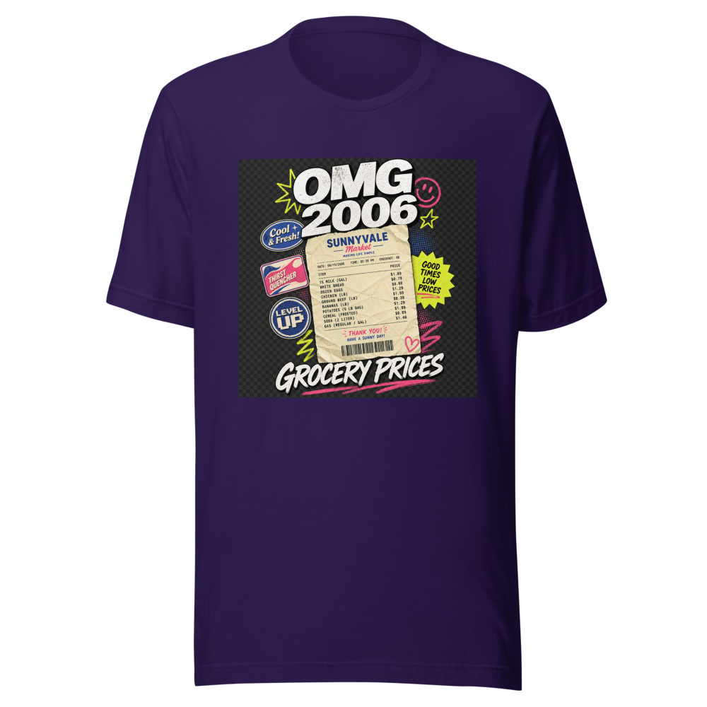 OMG Grocery Receipt 2006 T-Shirt - Image 3