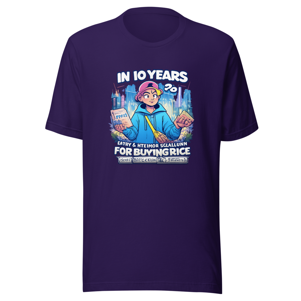 Gen Alpha Rice vs. Sawdust Future Meme T-Shirt - Image 3