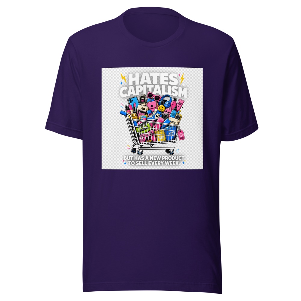Hates Capitalism New Product Every Week Tee - Image 3