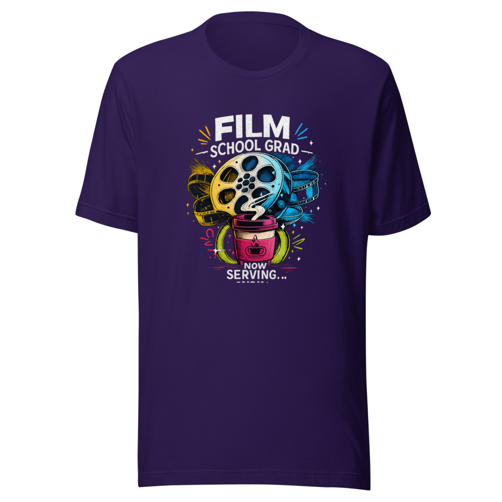 Film School Grad Barista Life T-Shirt - Image 3