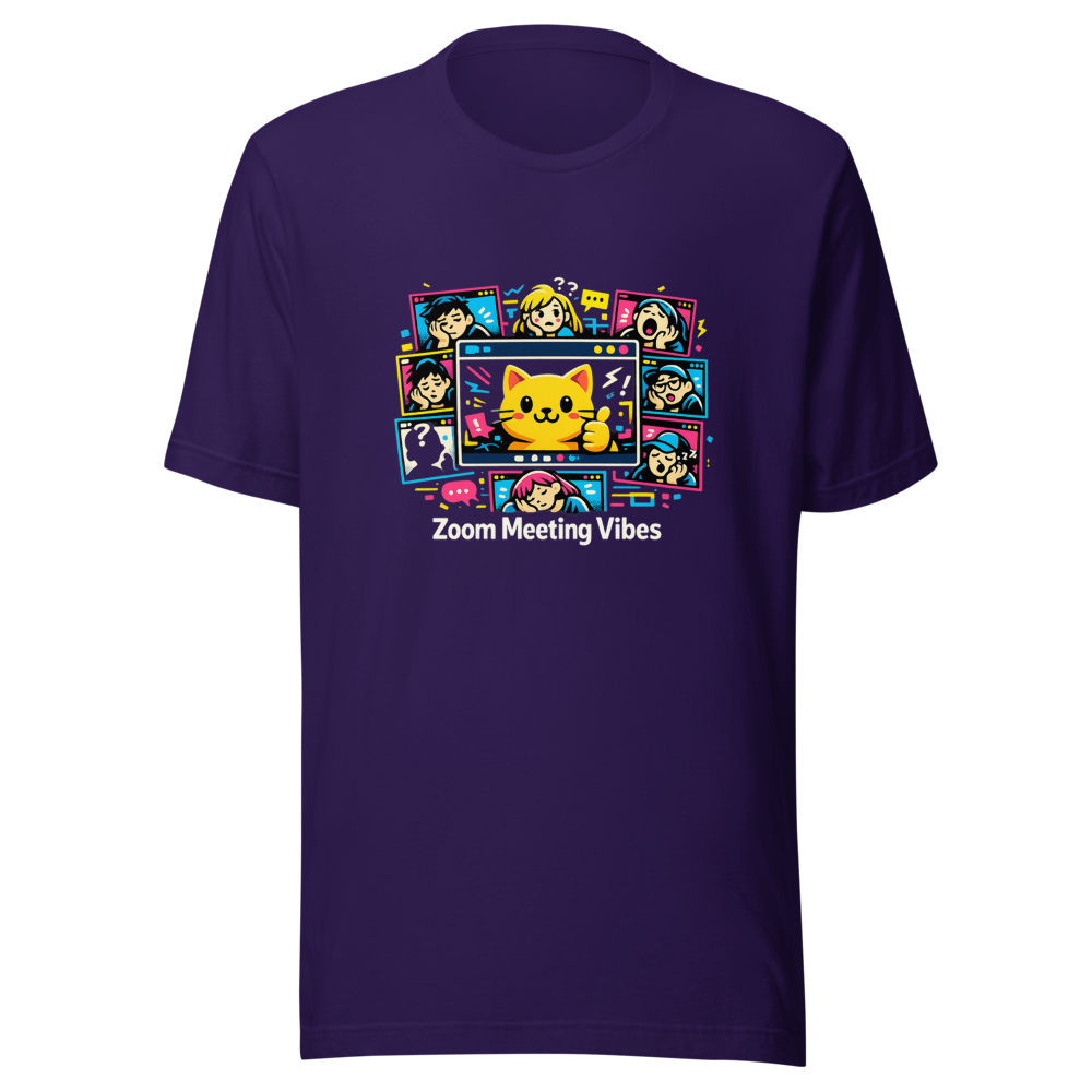 Zoom Meeting Vibes Funny Meme T-Shirt - Image 3