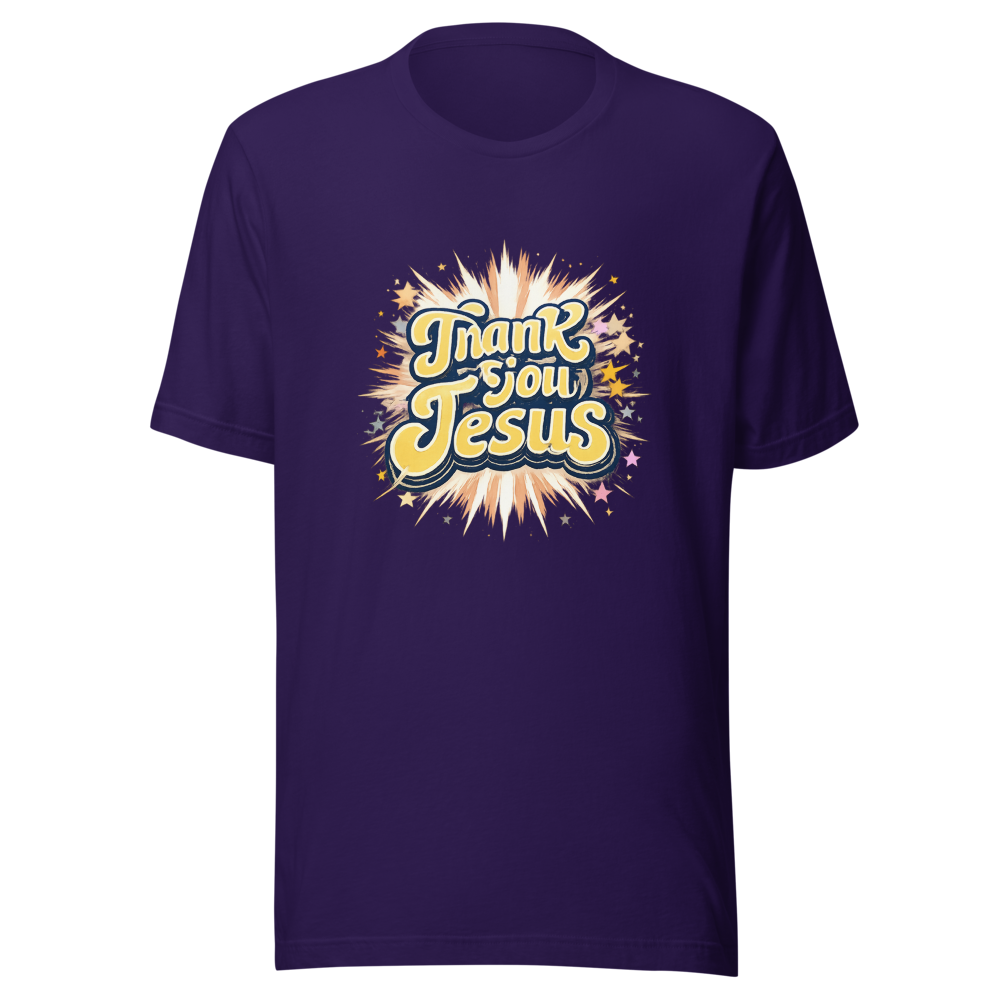 Thank You Jesus Retro Graphic Tee - Image 3