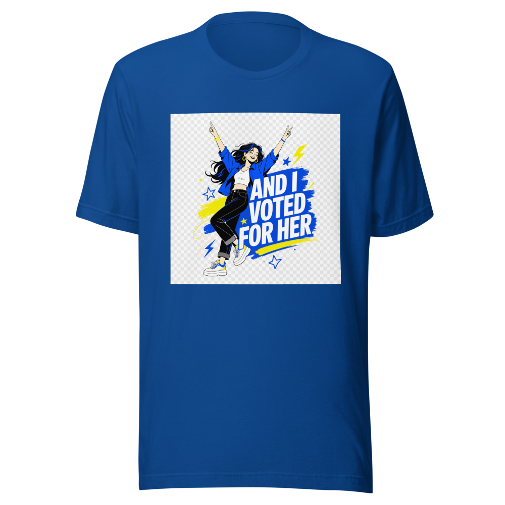 And I Voted For Her Dancing Woman Tee - Image 8
