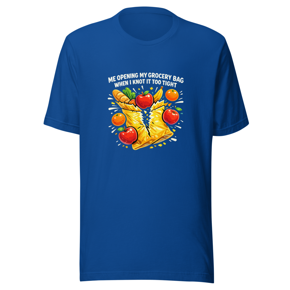 Grocery Bag Burst Funny Meme T-Shirt - Image 8