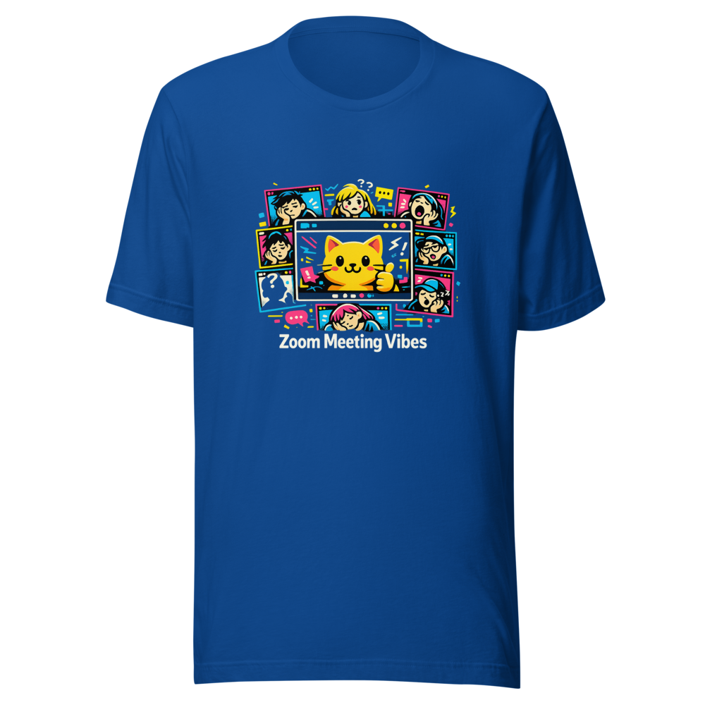 Zoom Meeting Vibes Funny Meme T-Shirt - Image 8