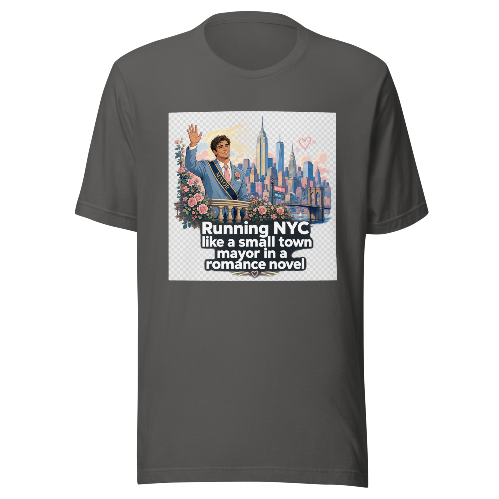 NYC Romance Novel Mayor Aesthetic T-Shirt - Image 11
