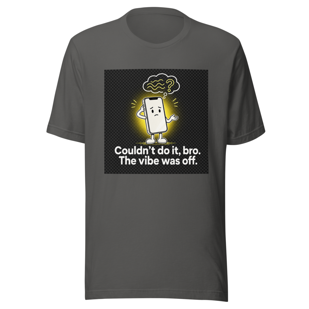 iPhone Update Vibe Off Funny Tech T-Shirt - Image 11