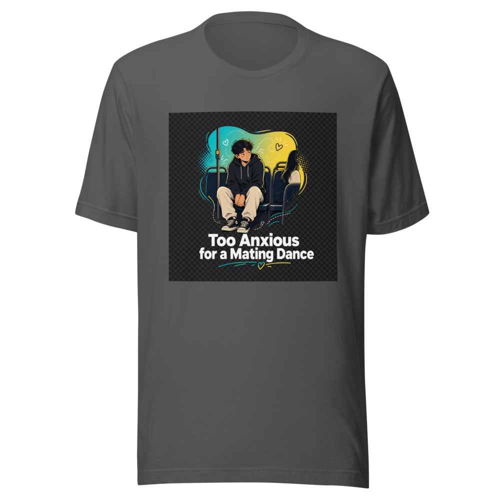 Anxious Gay Man Mating Dance Bus T-Shirt - Image 11