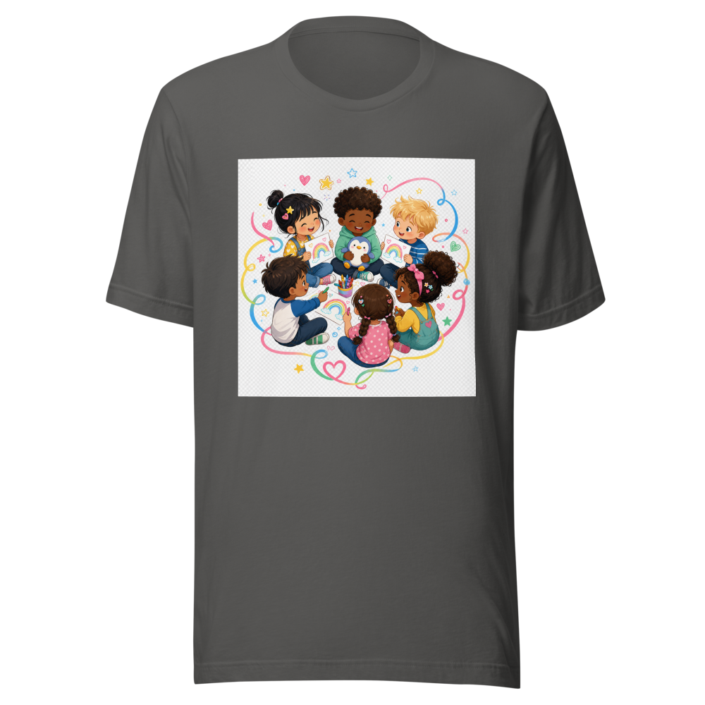 Kids Getting Along Painting Tee - Image 11
