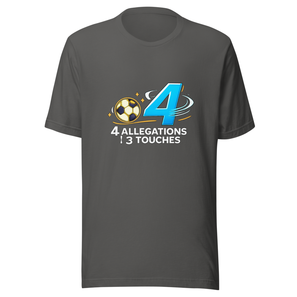 Ronaldo 4 Allegations vs 3 Touches Tee - Image 11