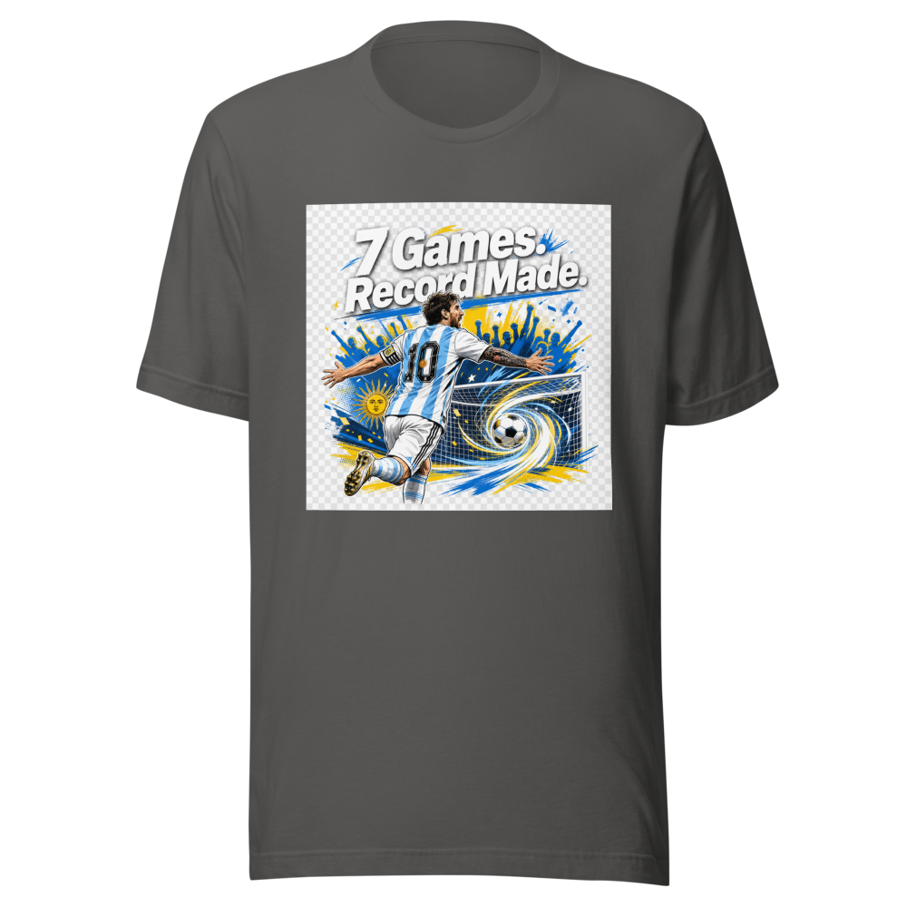 Messi's 7-Game World Cup Scoring Streak Record Tee - Image 11