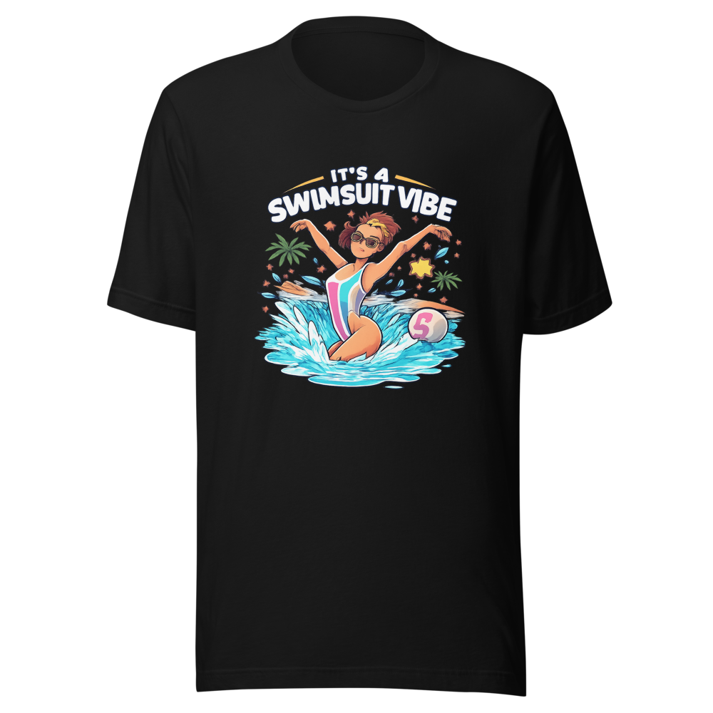 Stop Watching Porn Swimsuit Vibe Tee - Image 2