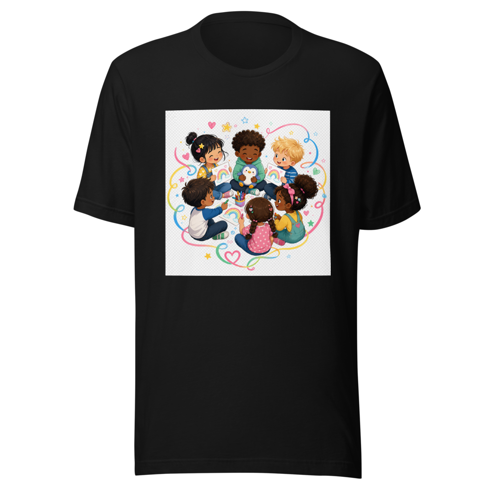 Kids Getting Along Painting Tee - Image 2