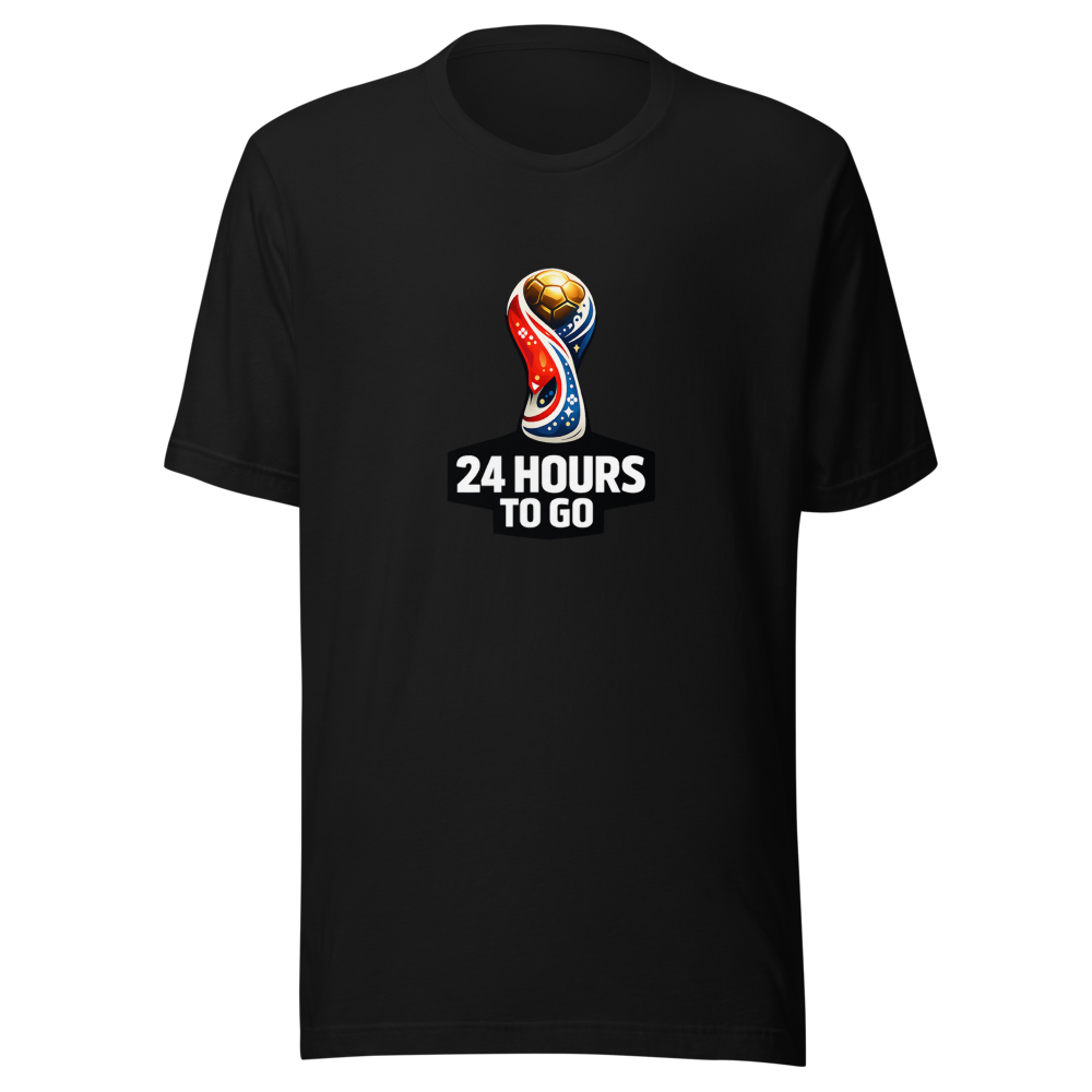 24 Hours To Go FIFA World Cup Countdown Tee - Image 2