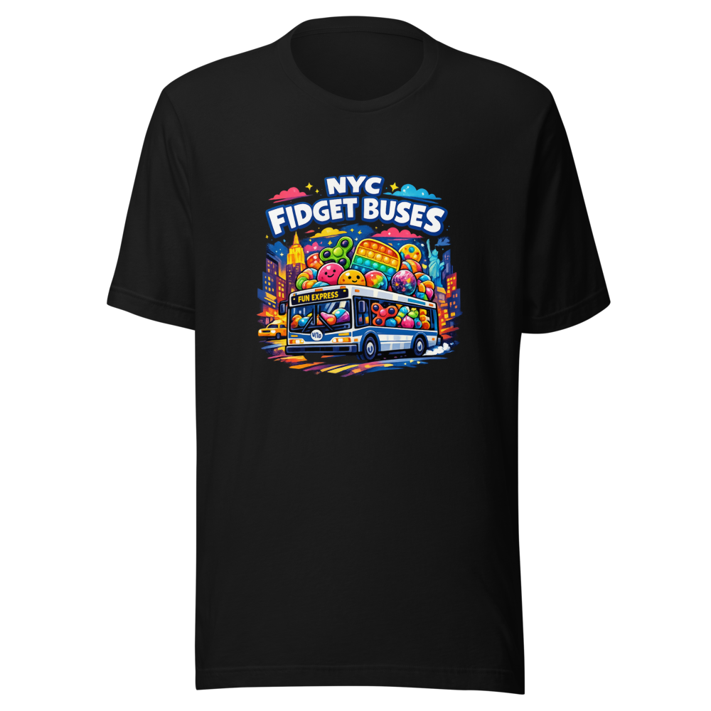 Fidget Buses NYC Viral Meme T-Shirt - Image 2